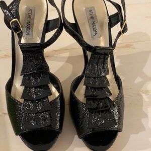 Steve Madden ECLARE Peep Toe Patent Sandal